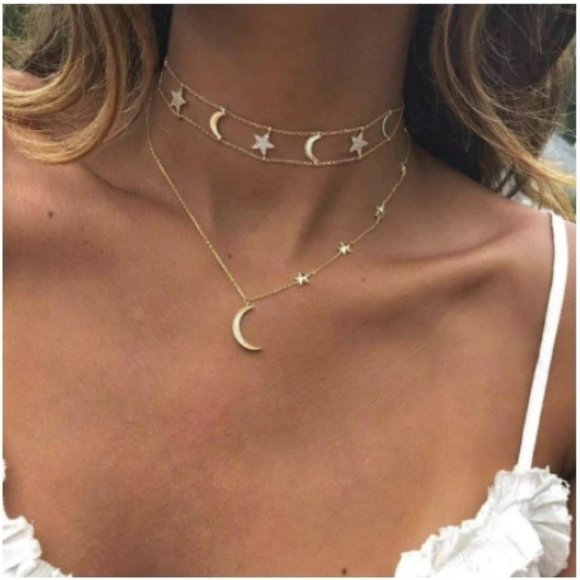 Celestial Layered Choker Necklace